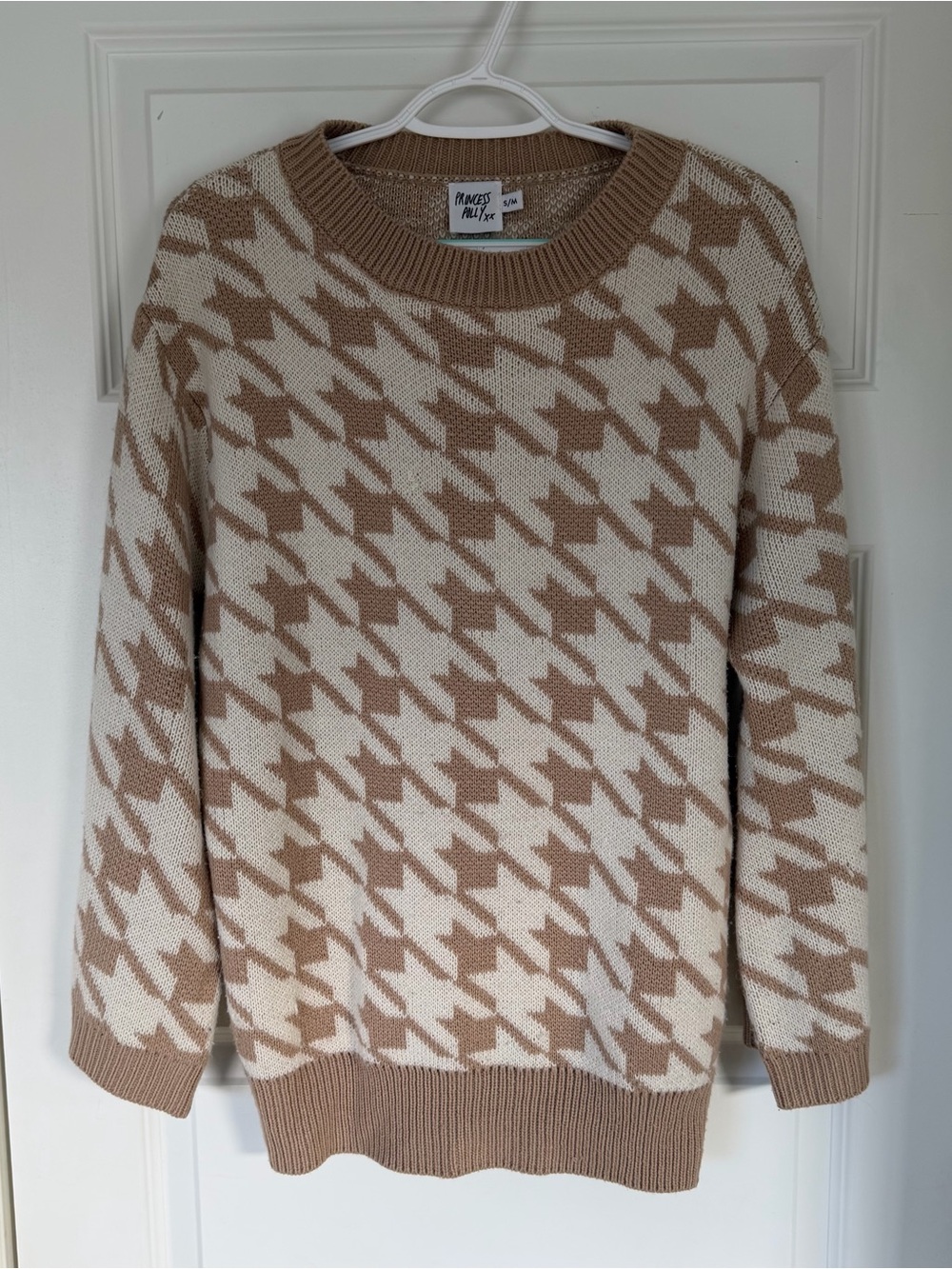 Princess Polly Crewneck Sweater - Beige and Cream